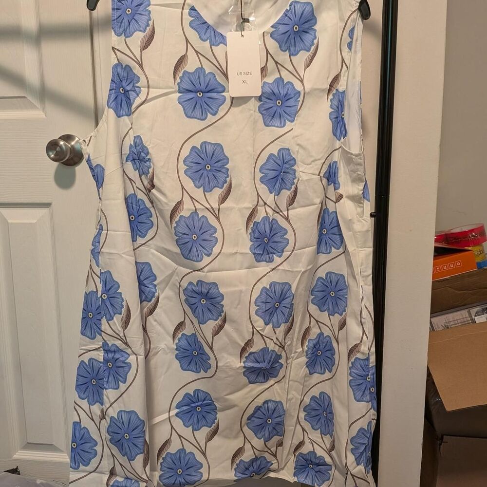 Chartou Blue floral print dress